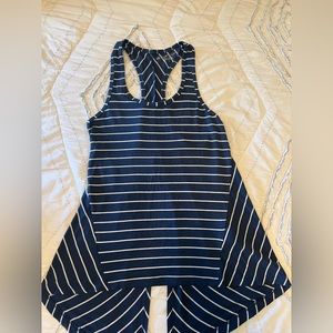 Beyond Yoga Draw the Line Tie Back Tank Striped.  Size small.  Like new